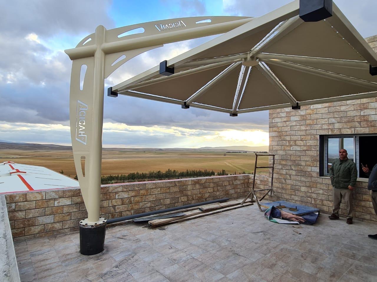 FutureIron custom outdoor steel canopy fabrication